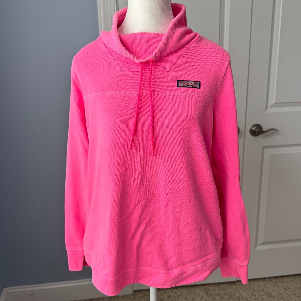 Vineyard Vines Funnel Neck Relaxed Fit Shep Shirt in pink Size Small